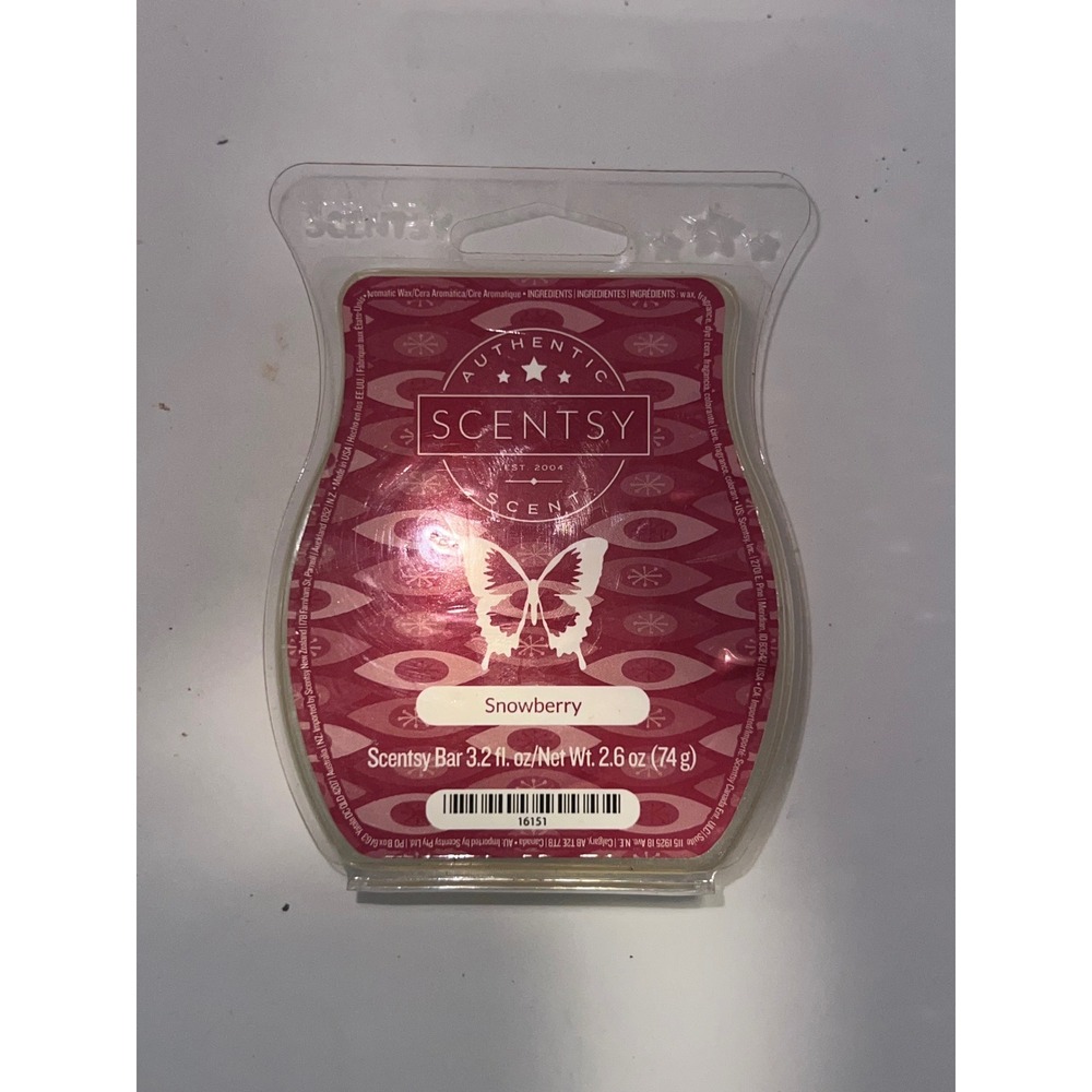 Scentsy Snowberry Wax Bar 3.2 fl oz 2.6 oz Net Wt 16151 New Fragrance Melt